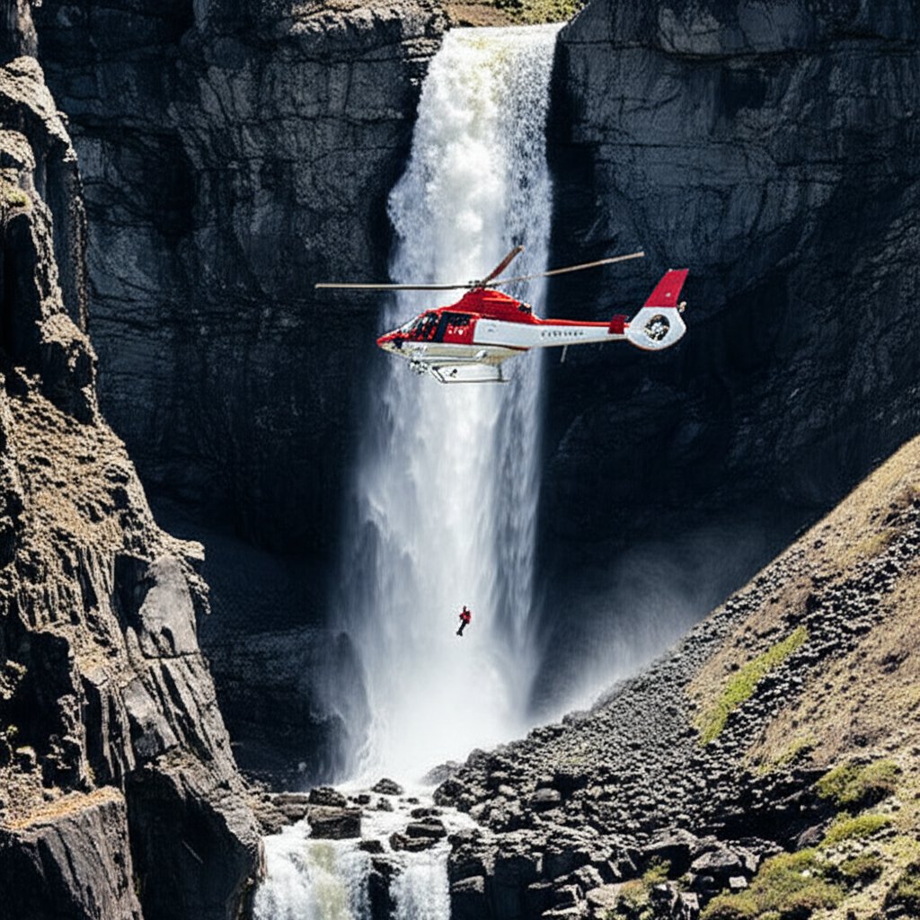 Canyoneer Rescued in Daring Helicopter Hoist After 48 Hours Trapped Behind Waterfall