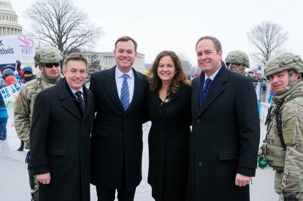 Vance, Hegseth, Miller Met by Protesters During D.C. National Guard Photo-Op