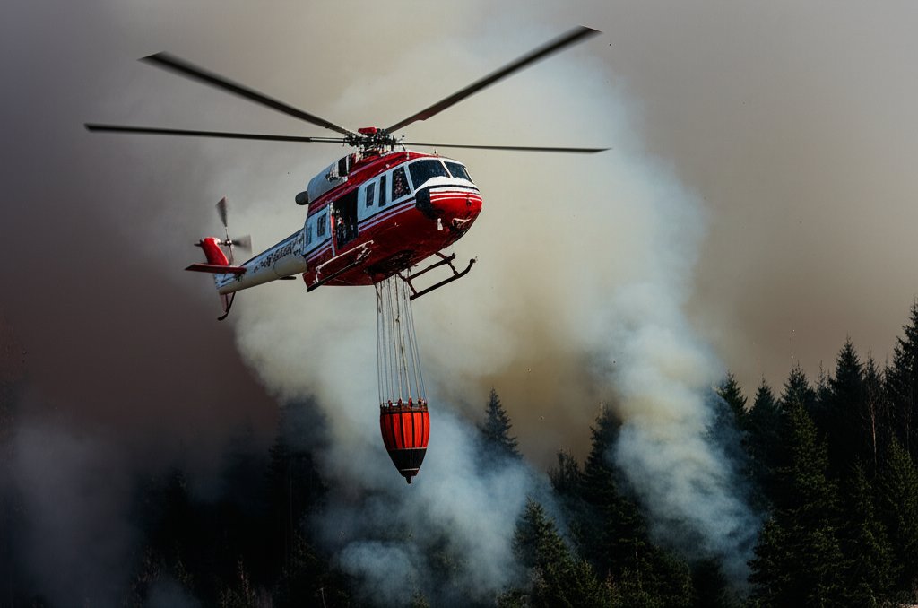 Firefighting Helicopter Crashes Into French Lake During Wildfire Battle