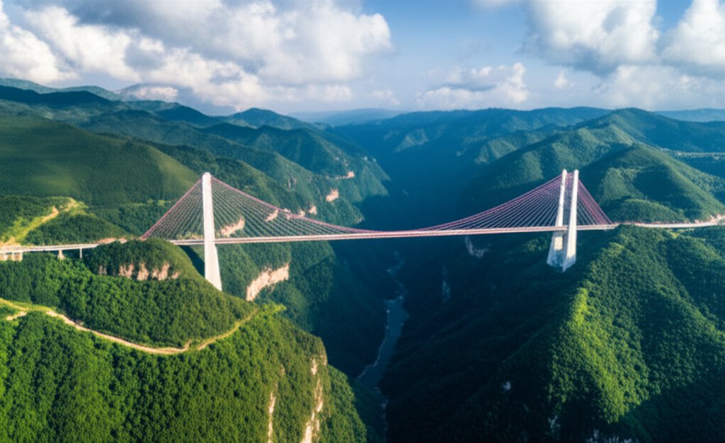 Huajiang Grand Canyon Bridge Opens, Claiming World's Highest Title in China