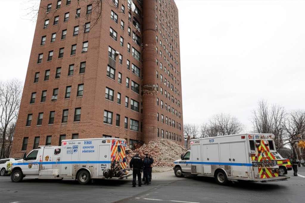 NYC Public Housing Chimney Collapses After Explosion, No Injuries Reported