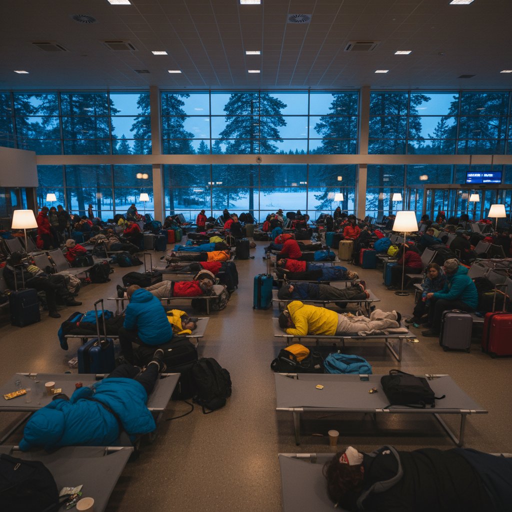 Arctic Deep Freeze Strands Thousands in Finnish Lapland as Flight Operations Grounded