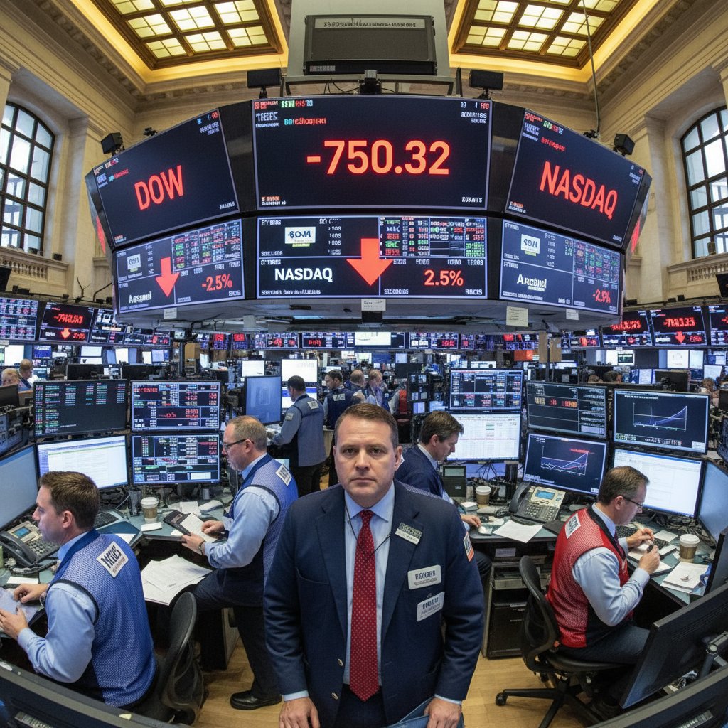 Wall Street Retreats: S&P 500 Slumps 1% as Banking Earnings and Tech Volatility Weigh on Markets