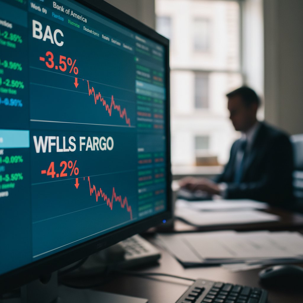 Wall Street Retreats: S&P 500 Slumps 1% as Banking Earnings and Tech Volatility Weigh on Markets