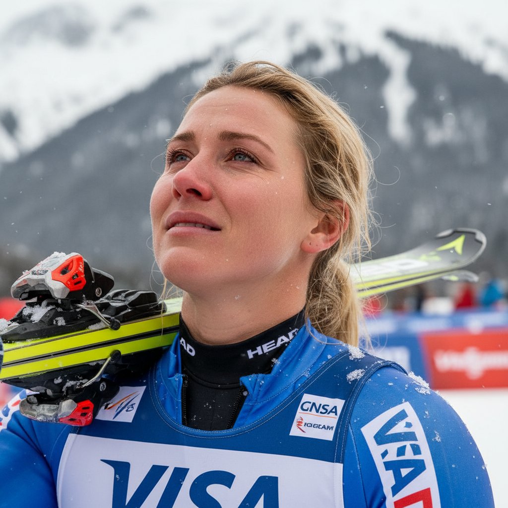 Heartbreak in Cortina: Lindsey Vonn’s Olympic Comeback Ends in Devastating Downhill Crash