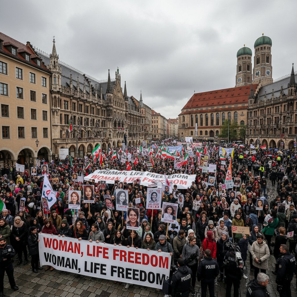 Munich Surge: 200,000 Protest Iranian Regime as Crown Prince Urges Global Action